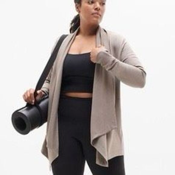 Athleta Sweaters - Athleta Pranayama Restore Wrap cardigan sweater in grey size XXS